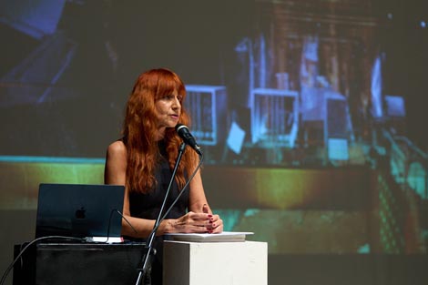 Tanja Vrvilo; Umjetničko-znanstveni istraživački simpozij Konstrukcija perspektive 2026: Ples u tekstu – arhivi, kritike i budućnosti, Zagrebački plesni centar, 15. – 16. travnja 2026., foto: Sandri Uču