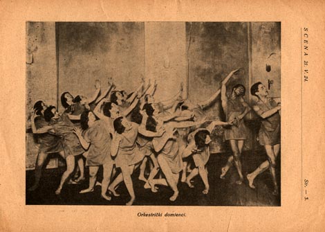 Orkestrički domienci, Scena, 21. svibnja 1924.