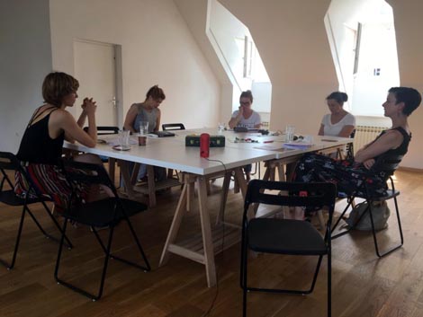 UO Četveroruka, Zagreb: Razgovaranja, autorica Marina Petković Liker, fotografija s probe