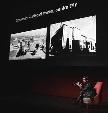 Prezentacija pilot projekta Slavonija Vertikalni trening centar u gradu Đakovu, Biennale Novog pokreta 2023, foto Marko Lorenzo Blaslov
